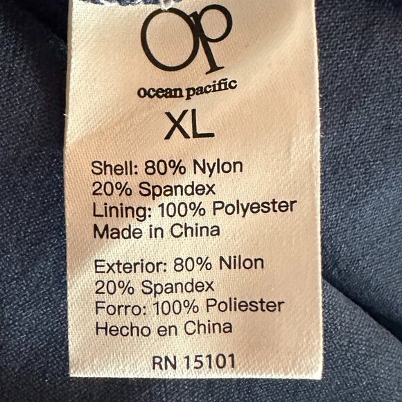 New Ocean Pacific OP One Piece Swimwear Size XL Swimsuit Upf 50+ Tropical Floral - Picture 5 of 11